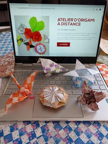 Atelier d'origami à distance